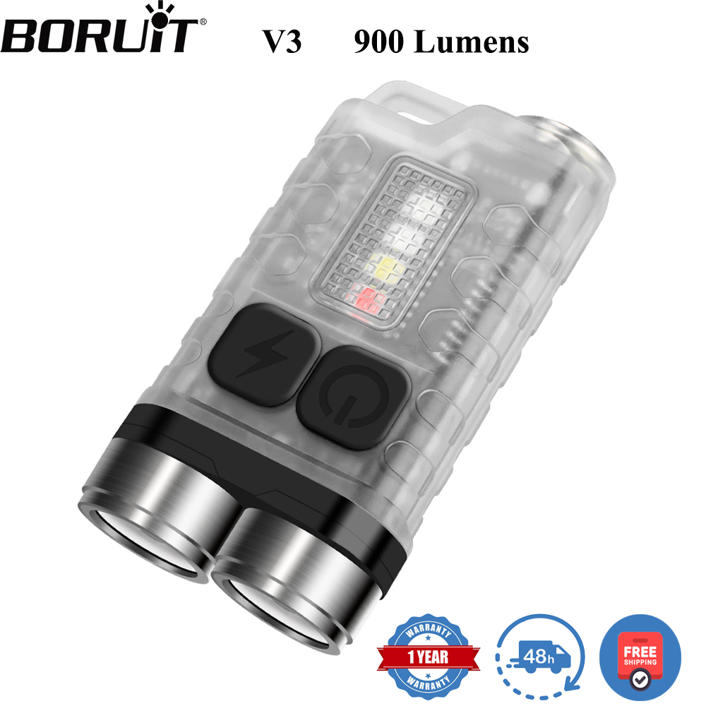 Fishing Light - BORUiT V3 LED-фонарик-брелок, портативный, 900 лм,
