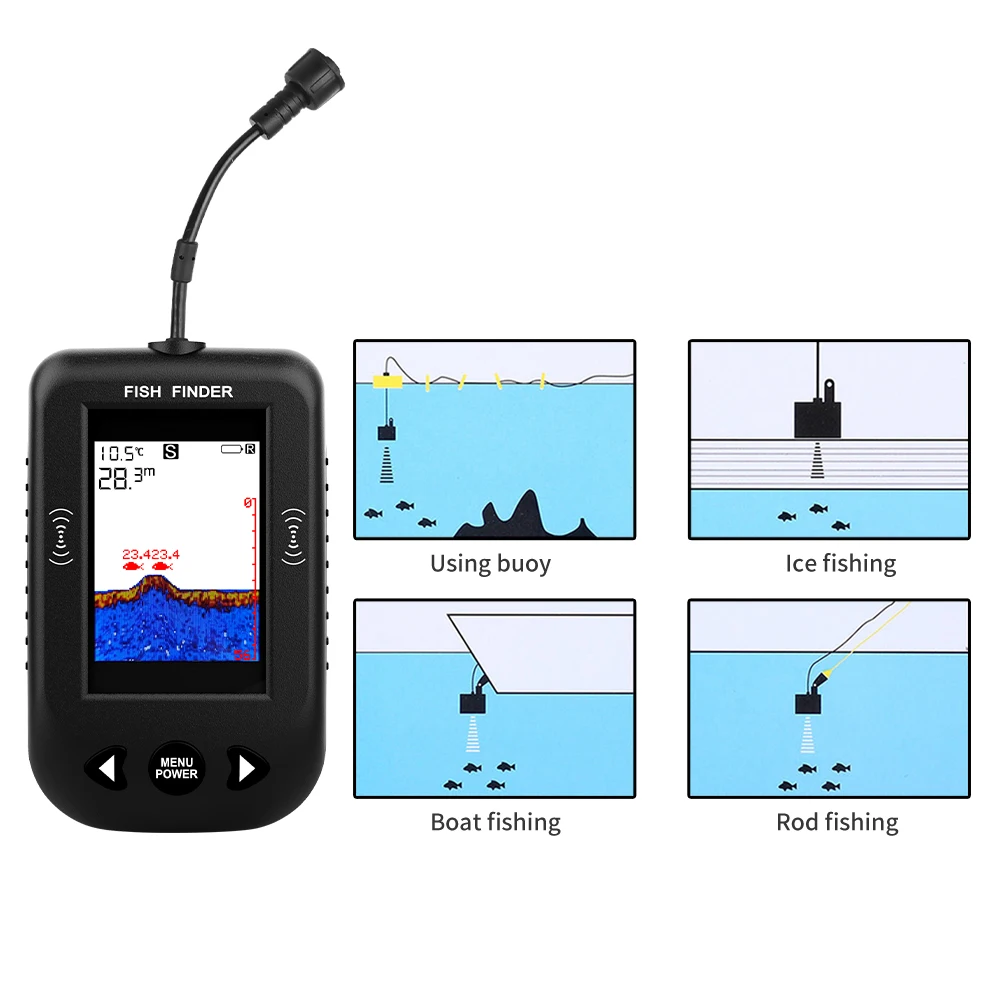 Сигнализация 100 м портативный – обзор и цена Fish Finder Transducer