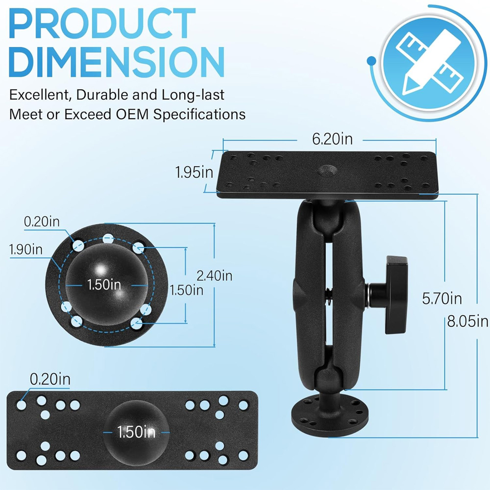 Алюминиевое крепление для эхол – обзор и цена Fish Finder Mount