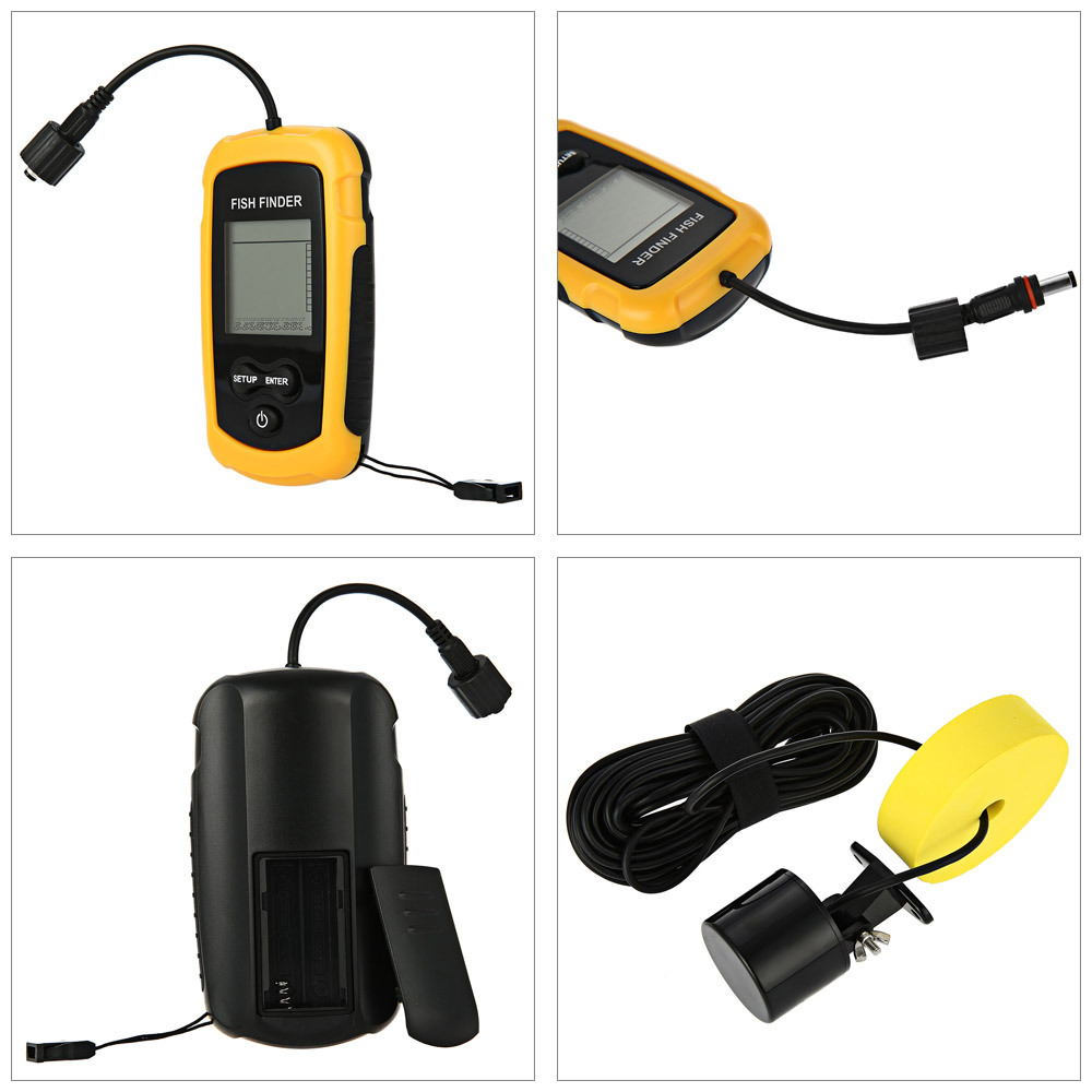 Портативный эхолот-глубиномер  – обзор и цена Fish Finder Transducer