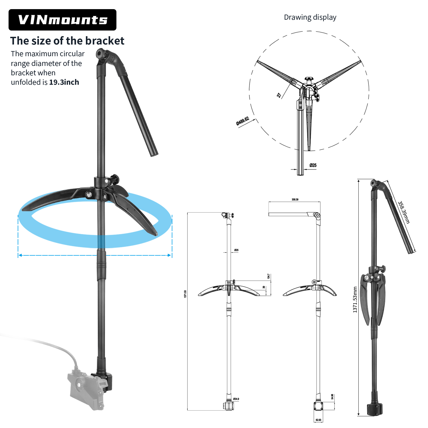 Крепление на удочку датчика дл – обзор и цена Fish Finder Mount