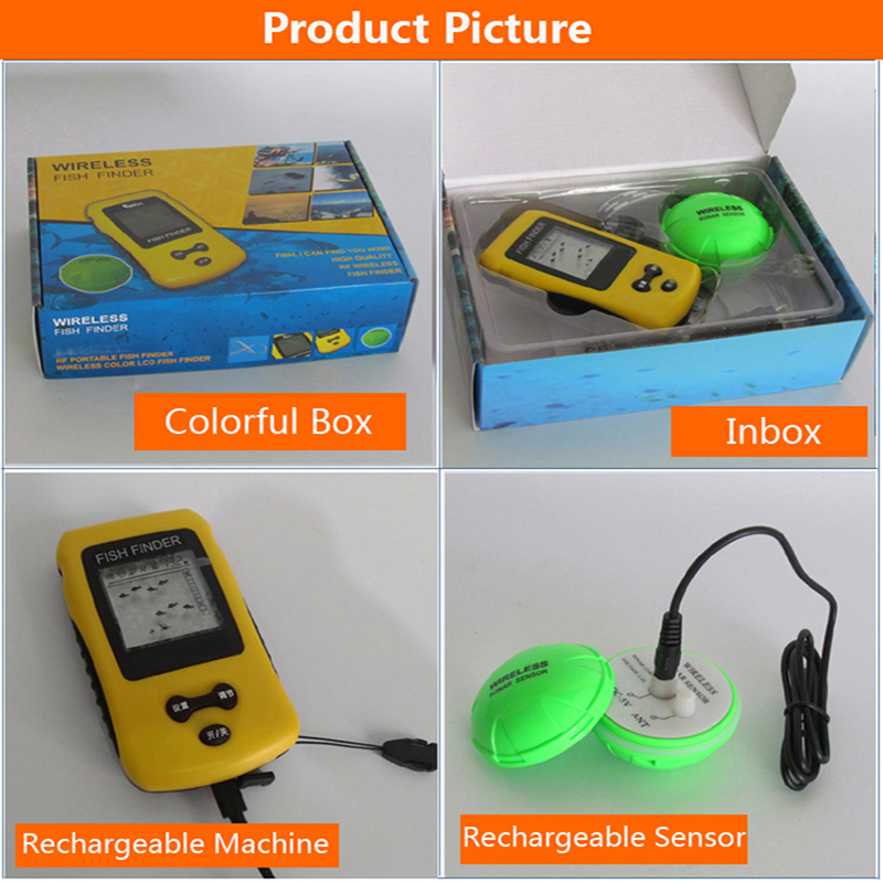 Новый цветной беспроводной эхо – обзор и цена Fish Finder Transducer